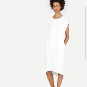 Everlane The Japanese Goweave Cocoon Midi Dress Ivory Sz 4 Modern Minimalist